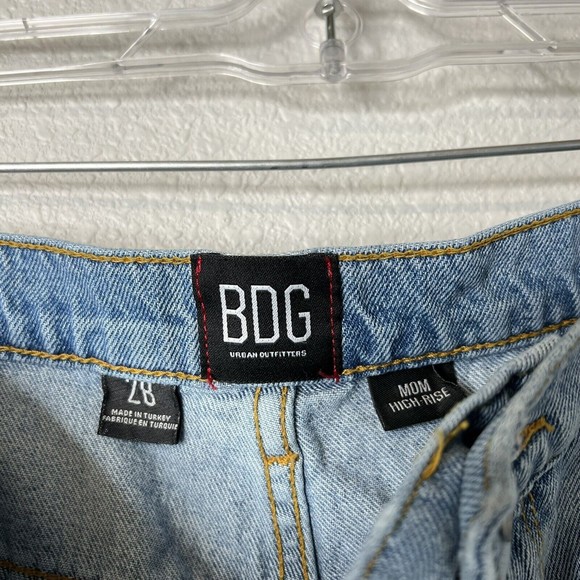 BDG Jeans Womens 28 Mom High Rise Distressed Denim Pants Ladies Blue - Picture 5 of 5